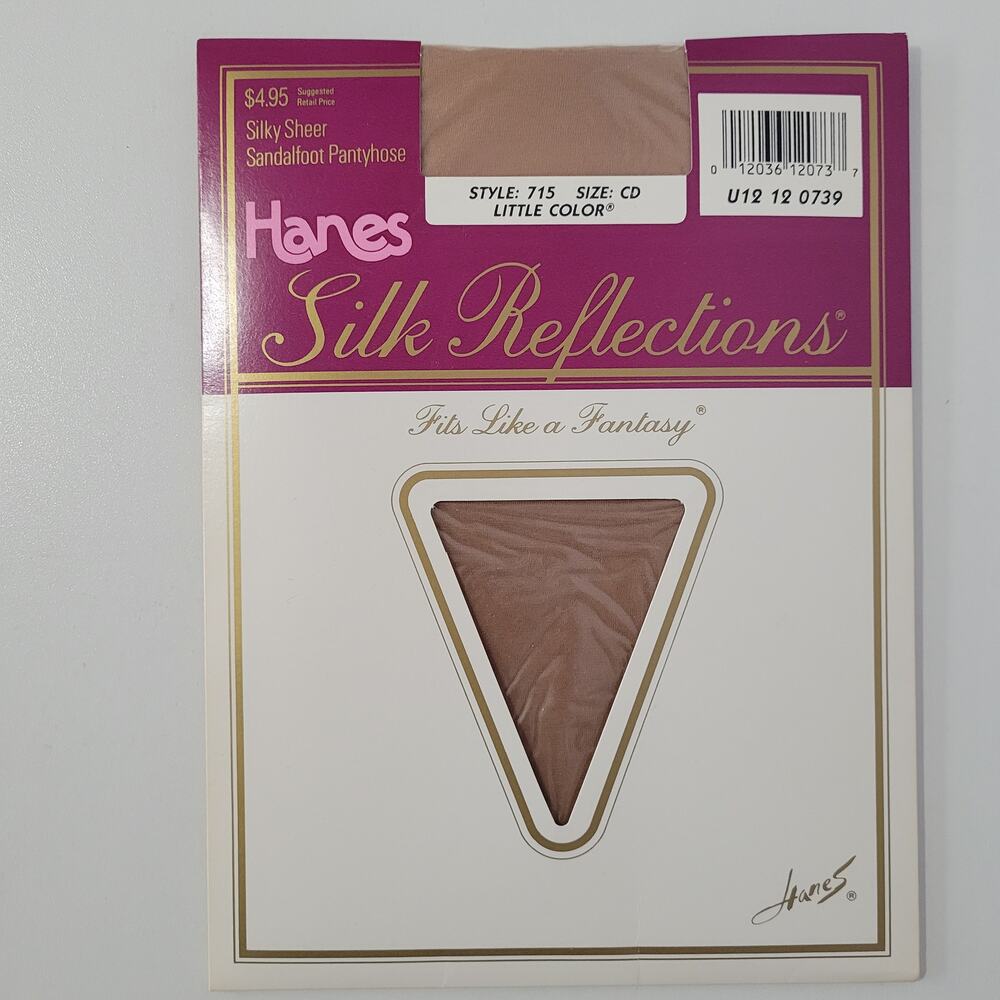 Vtg 1989 Hanes Silk Reflections Pantyhose size CD Silky Sheer Little Color #175
